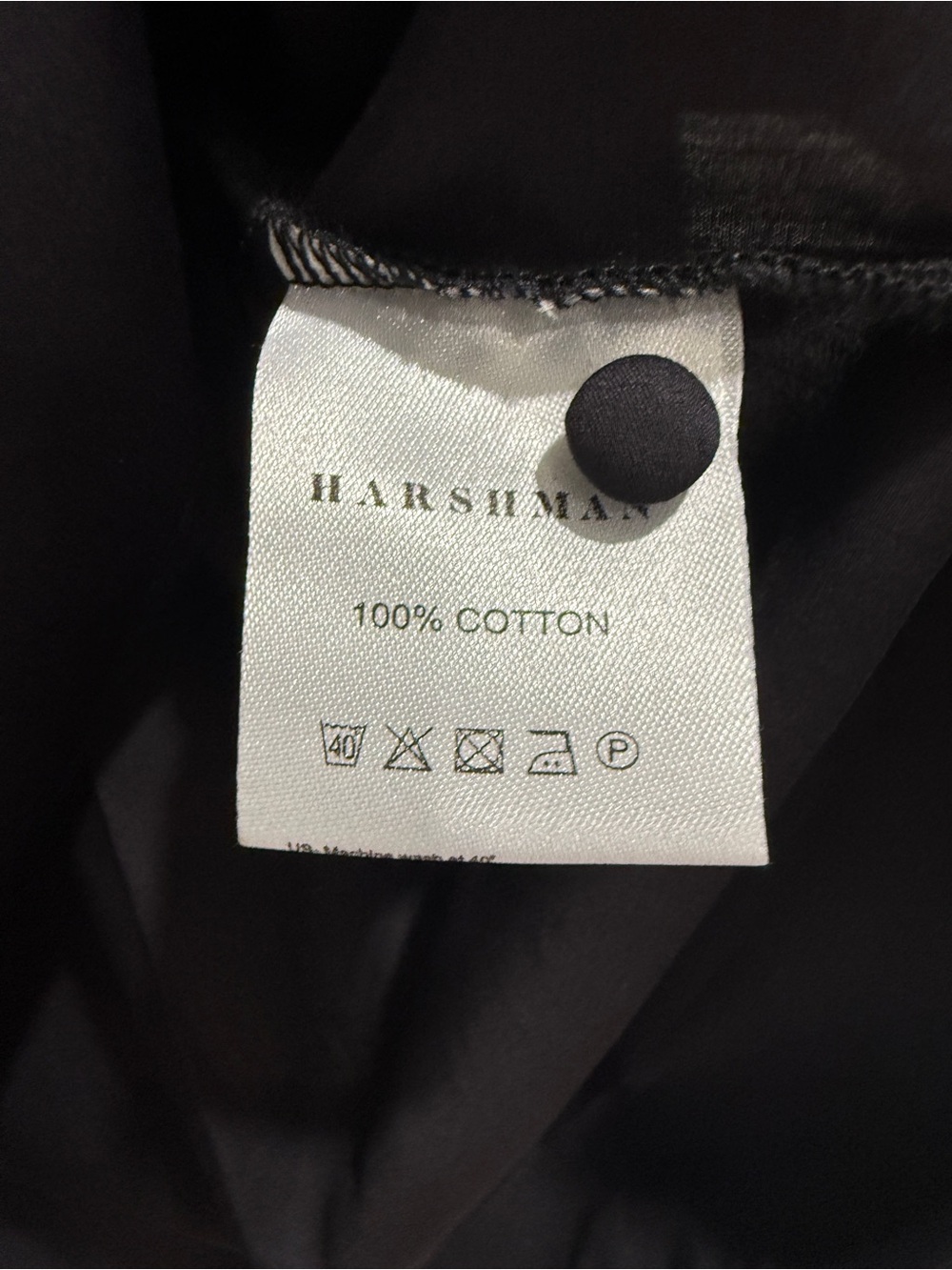 Black Harshman Monica Popover Blouse NWT Minimalist Avant Garde Small Runs Large - Picture 3 of 4